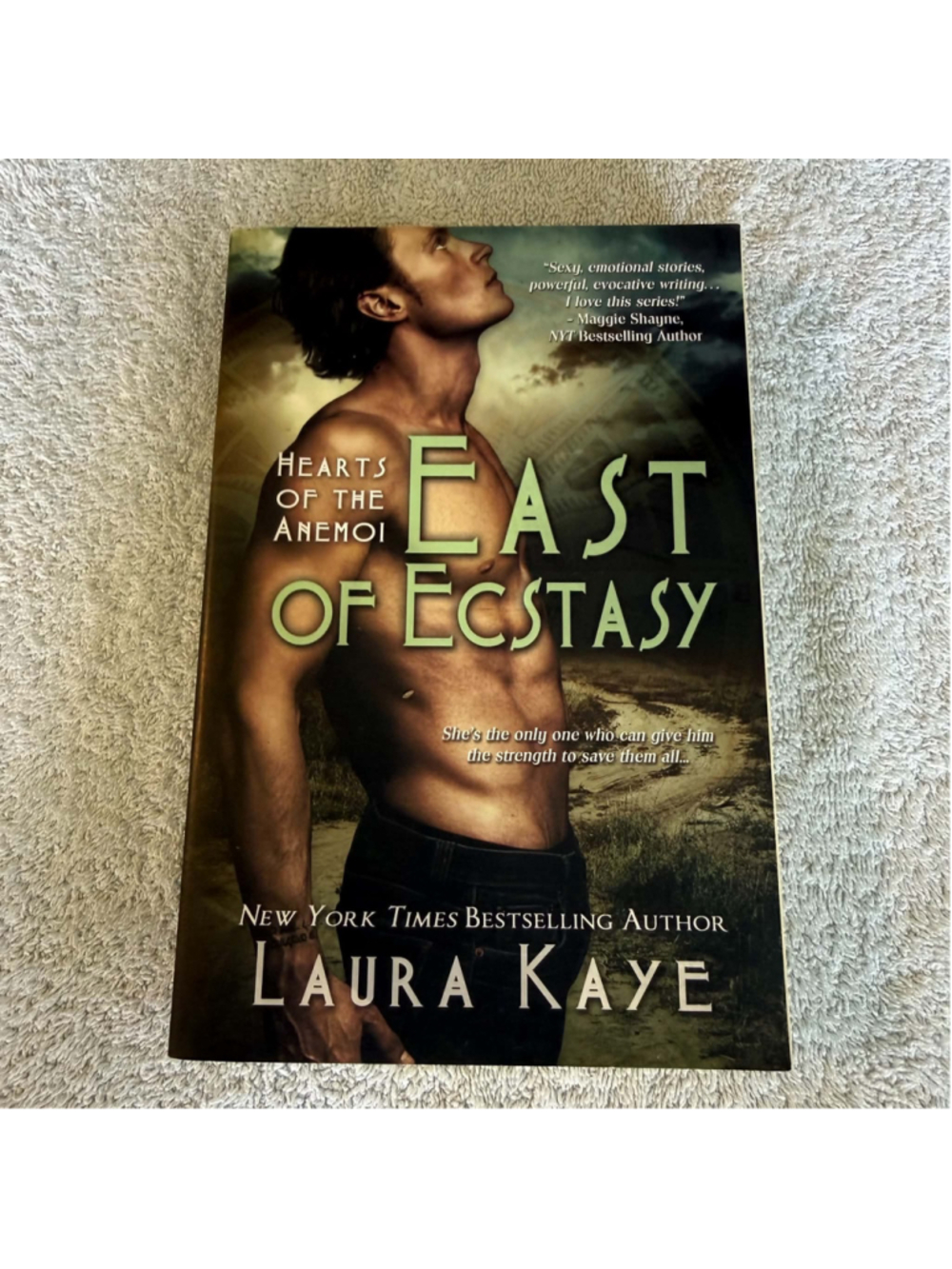 East of Ecstasy by Laura Kaye Signed Paperback Book Hearts of the Anemoi